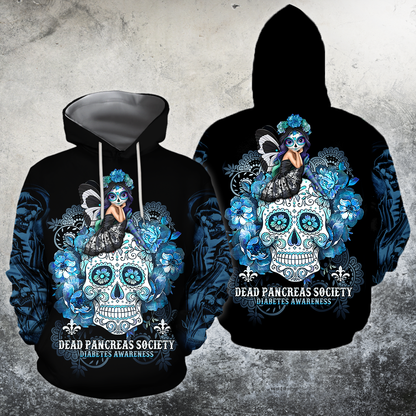 Diabetes 3d hoodie shirt for men and women HG HAC210301-Apparel-HG-Zip hoodie-S-Vibe Cosy™