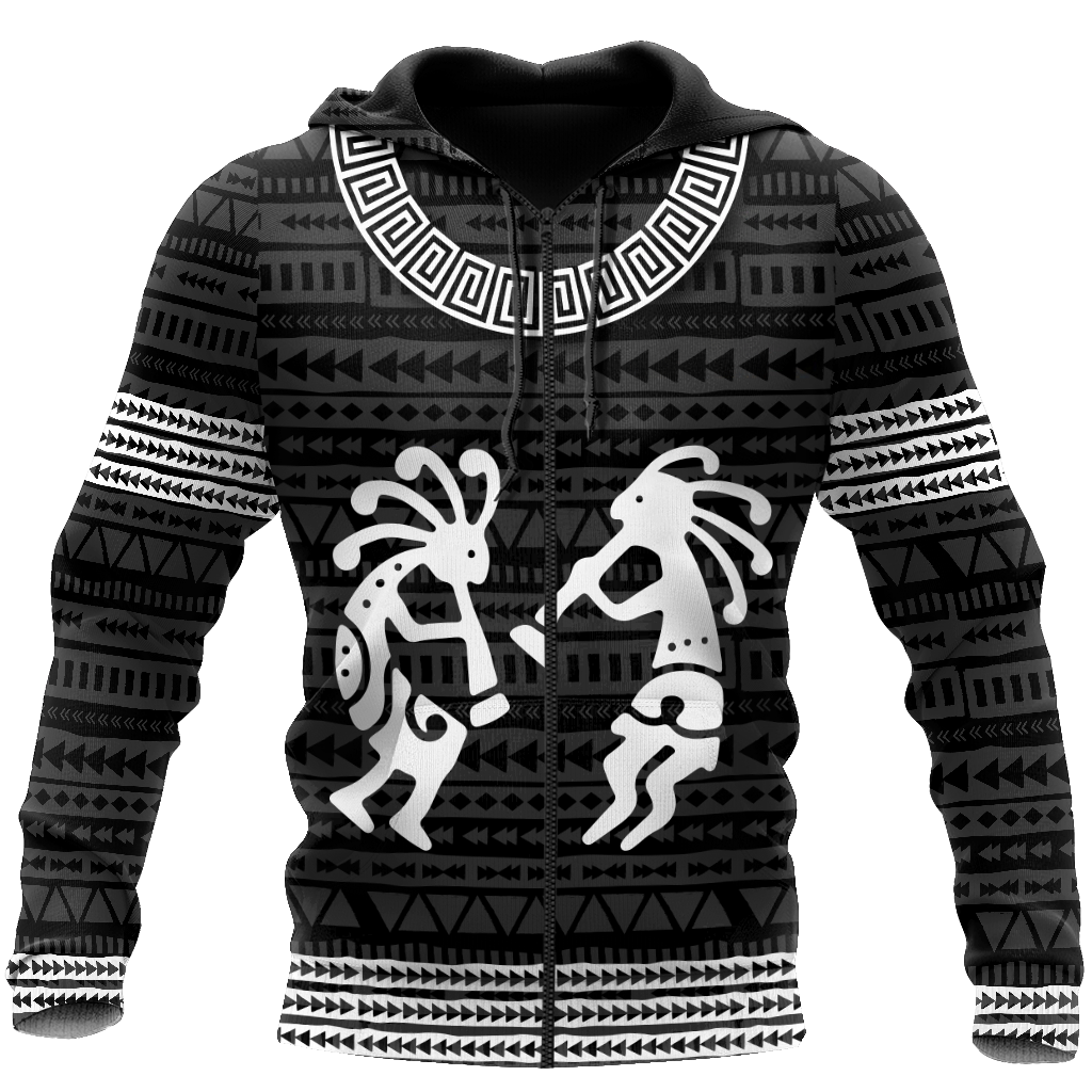 Kokopelli Black White 3D All Over Printed Shirts DZ28052102 NT