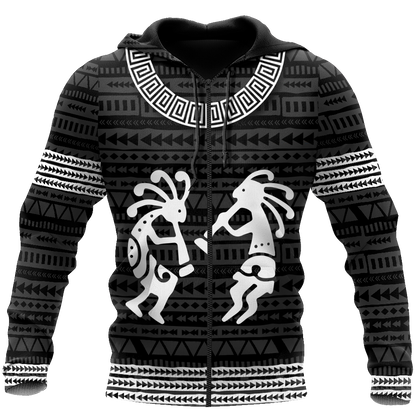 Kokopelli Black White 3D All Over Printed Shirts DZ28052102 NT