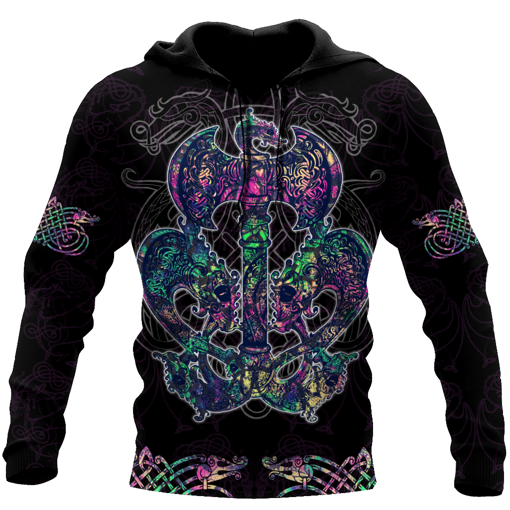 Love Viking tattoos 3D all over printed for man and women HHT27062001-Apparel-PL8386-Hoodie-S-Vibe Cosy™