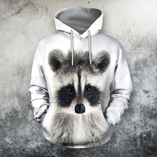 All Over Print Raccoon 02-Apparel-HbArts-Hoodie-S-Vibe Cosy™