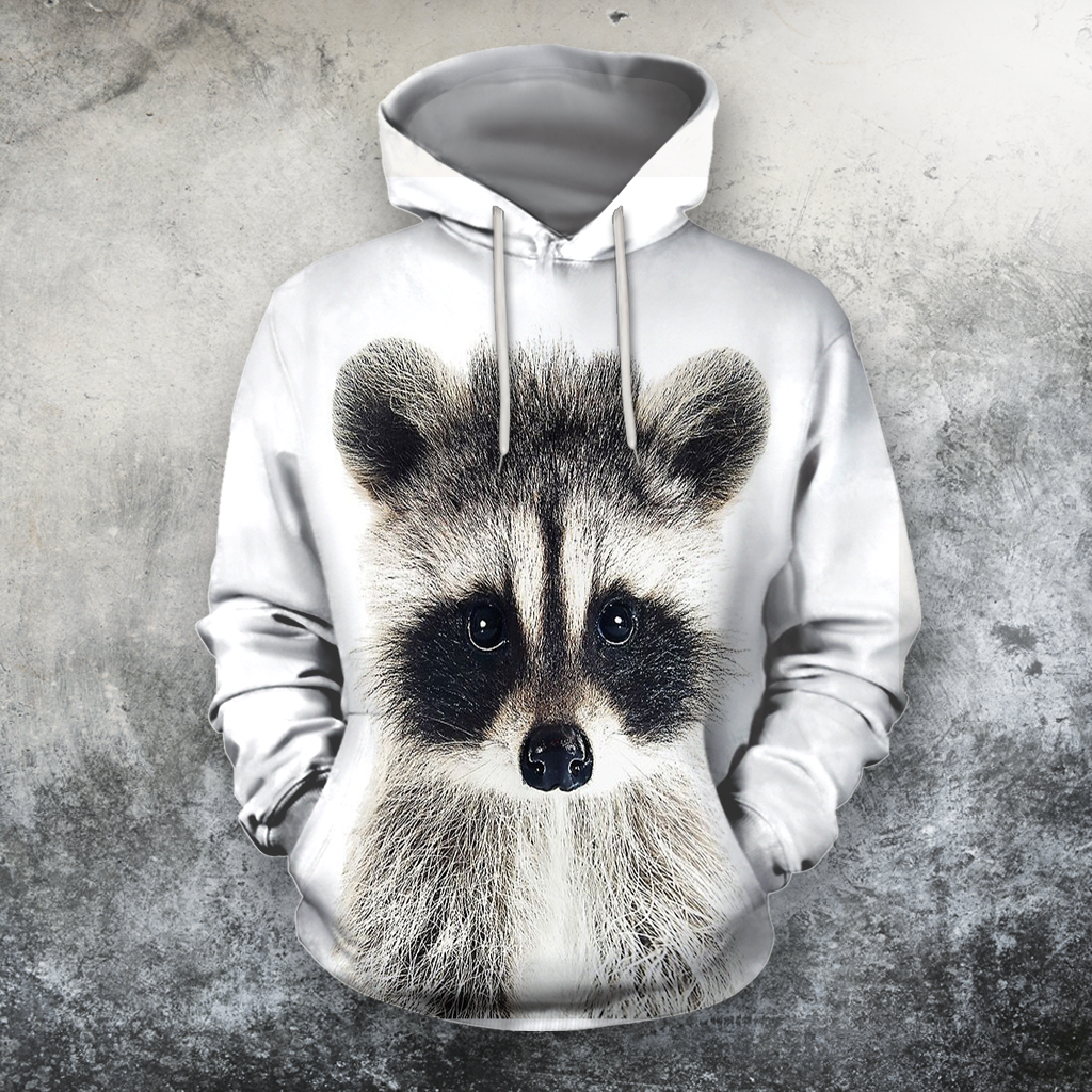 All Over Print Raccoon 02-Apparel-HbArts-Hoodie-S-Vibe Cosy™