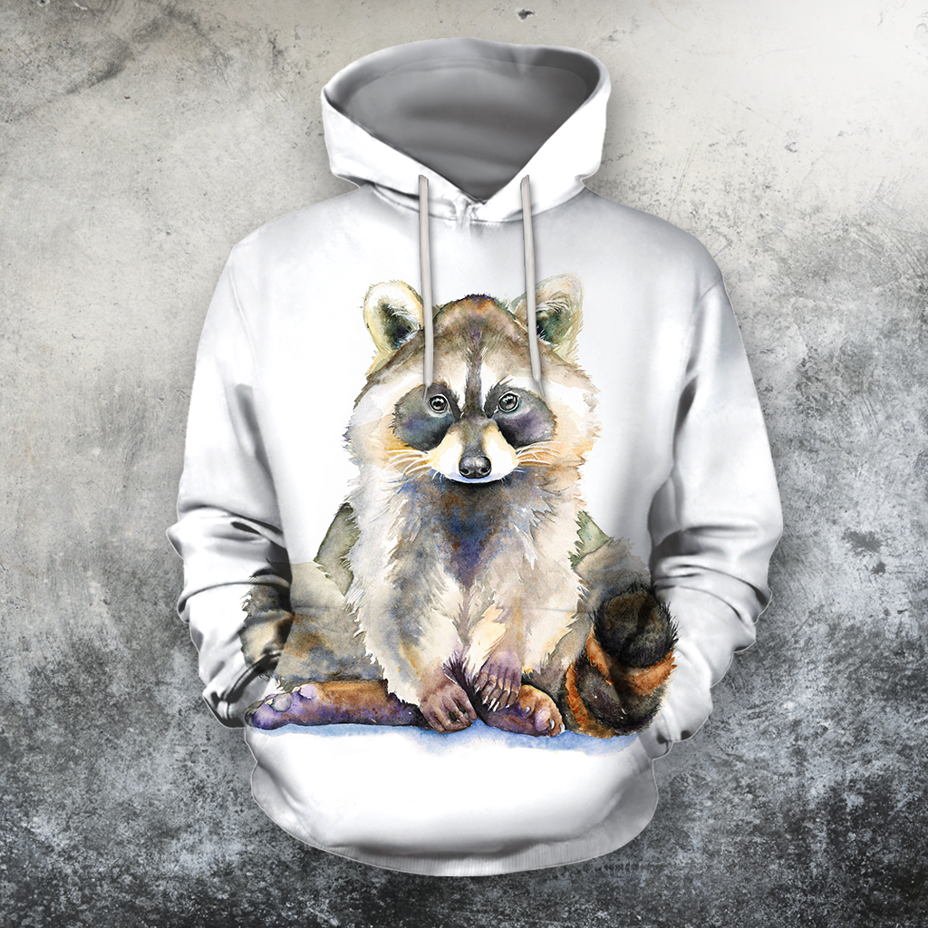 All Over Print Raccoon 04-Apparel-HbArts-Hoodie-S-Vibe Cosy™