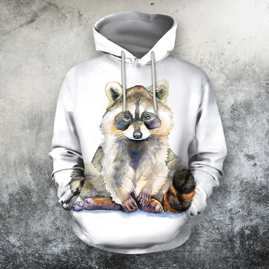 All Over Print Raccoon 04-Apparel-HbArts-Hoodie-S-Vibe Cosy™