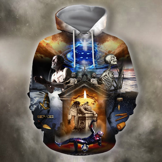 3D All Over Print Third Degree Masonic Tracing Board Hoodie-Apparel-HD09-Hoodie-S-Vibe Cosy™