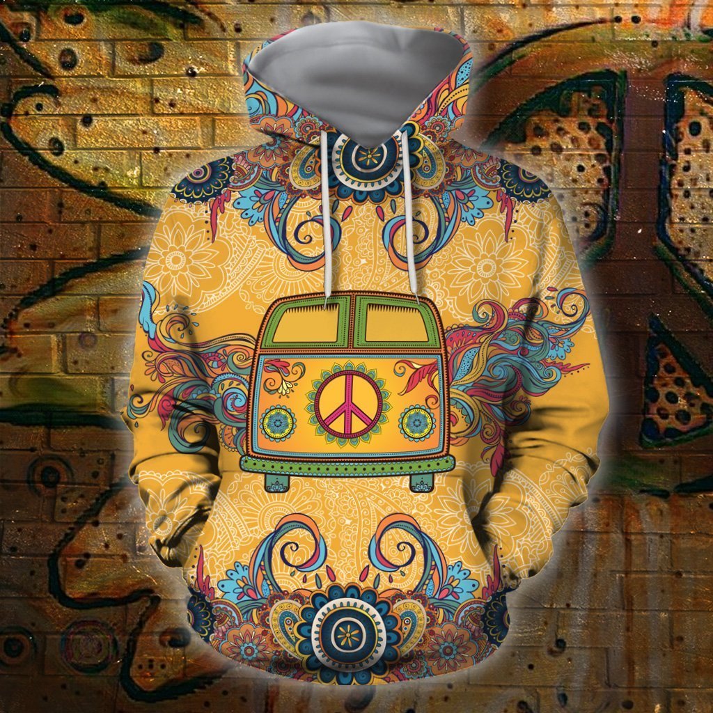 3D All Over Print Bus Hippie Hoodie-Apparel-HD09-Hoodie-S-Vibe Cosy™