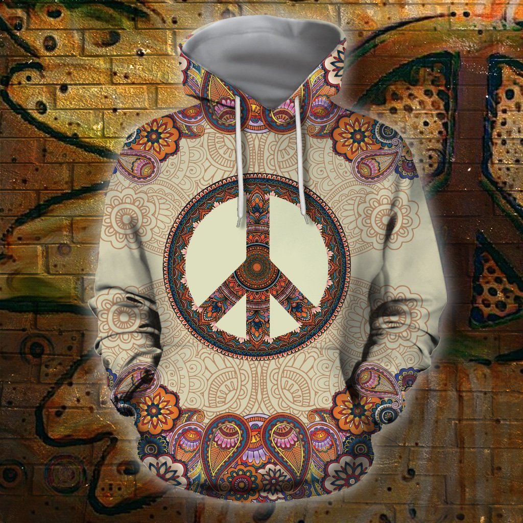 3D All Over Print Hippie Hoodie-Apparel-HD09-Hoodie-S-Vibe Cosy™