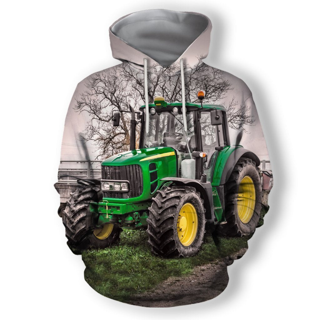 Green Tractor Hoodie-Apparel-HD09-Hoodie-S-Vibe Cosy™