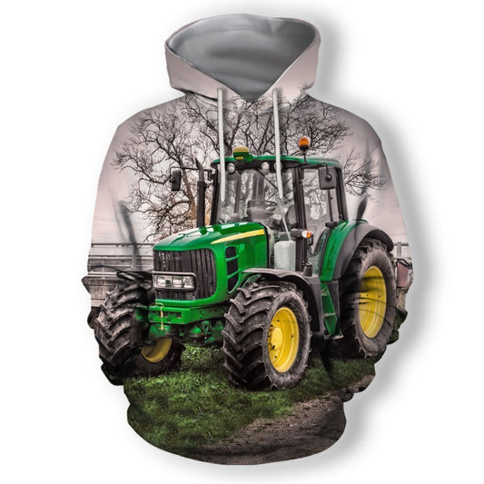 Green Tractor Hoodie-Apparel-HD09-Hoodie-S-Vibe Cosy™