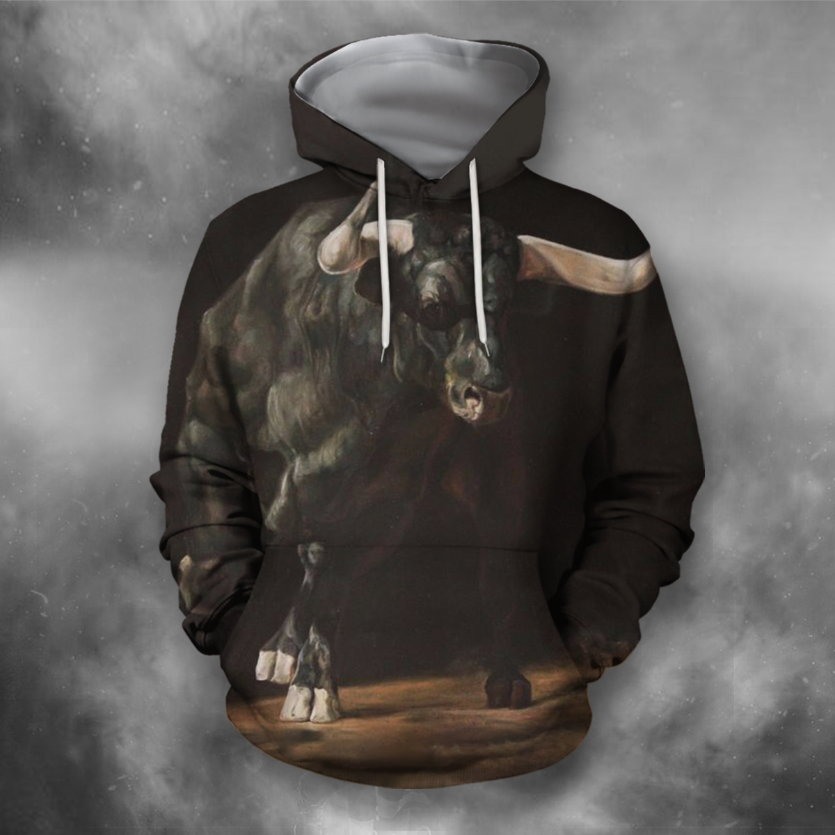 3D All Over Print Bull Art 3-Apparel-PHLong-Hoodie-S-Vibe Cosy™