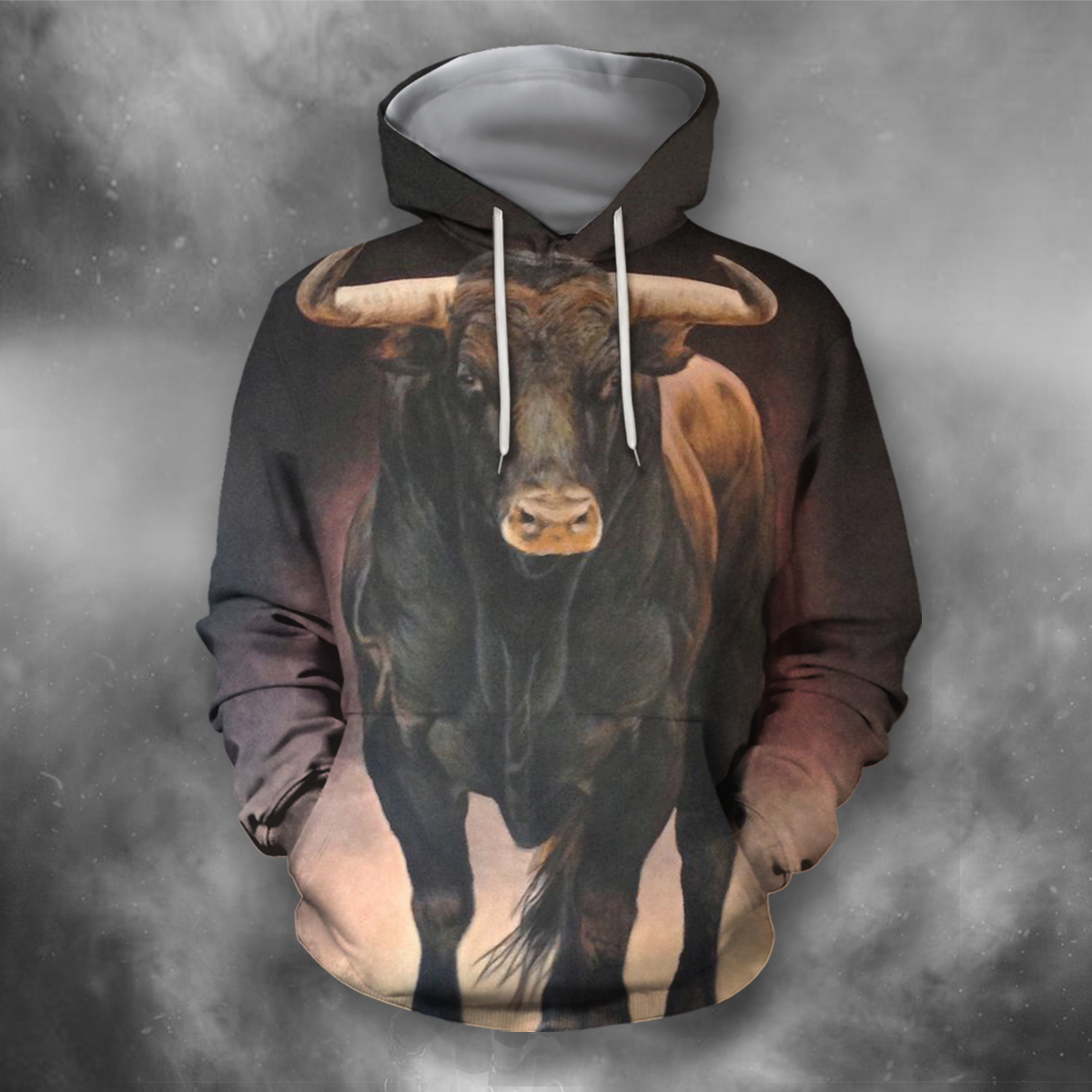 3D All Over Print Bull Art 6-Apparel-PHLong-Hoodie-S-Vibe Cosy™