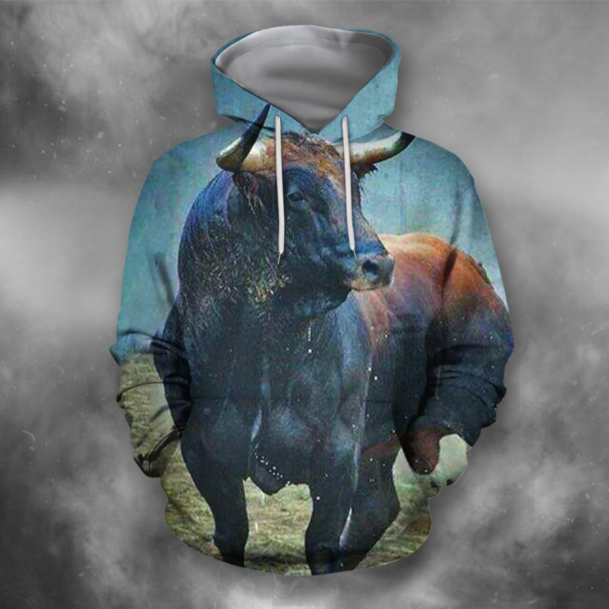 3D All Over Print Bull Art 9-Apparel-PHLong-Hoodie-S-Vibe Cosy™