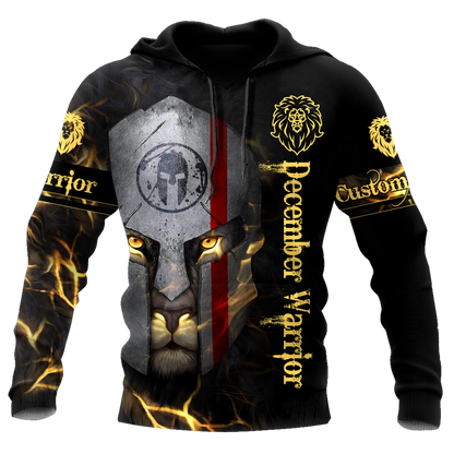 December Spartan Lion Warrior 3D All Over Printed Unisex Shirts