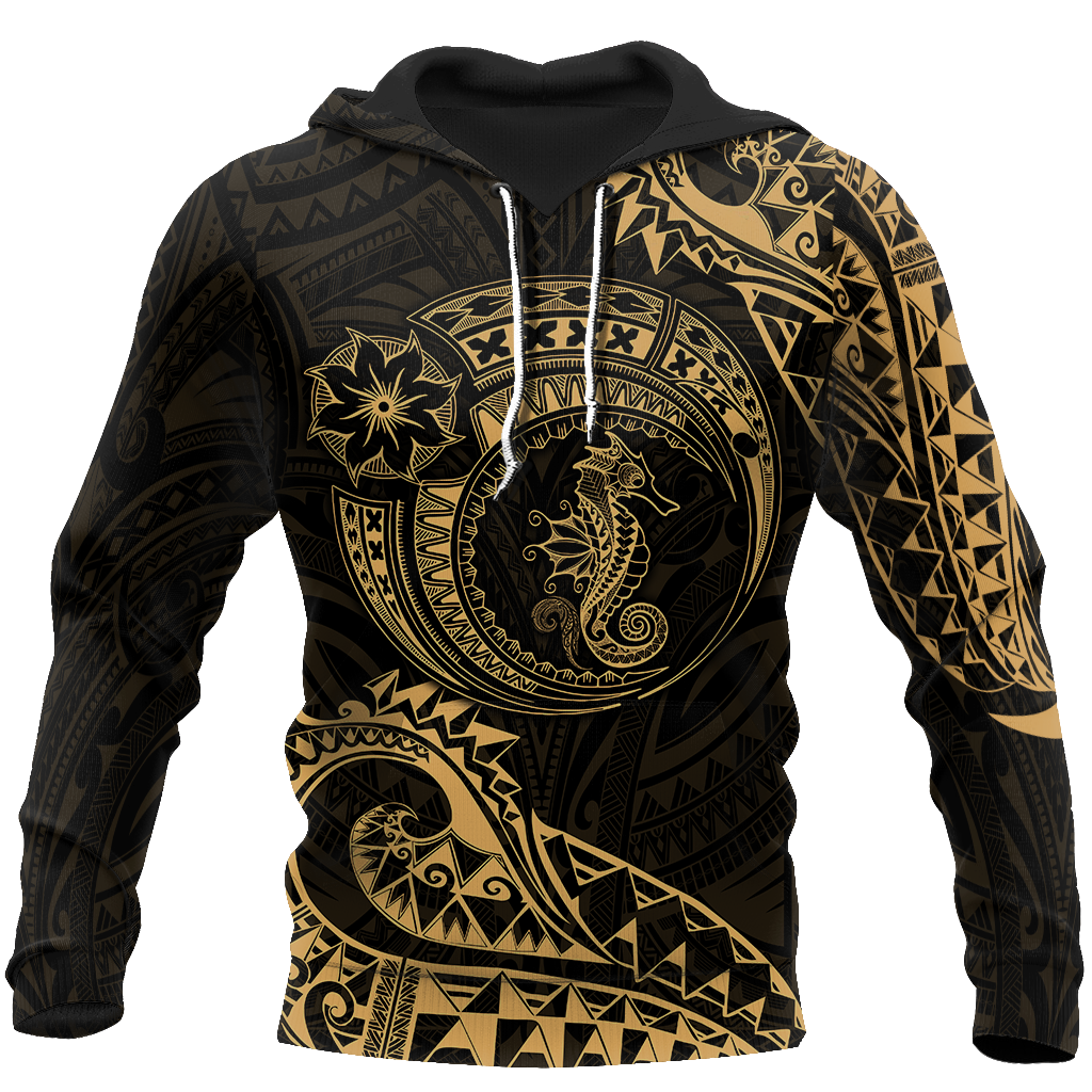 Seahorse Polynesian 3d all over printed shirt and short for man and women JJ200201 PL-Apparel-PL8386-Hoodie-S-Vibe Cosy™