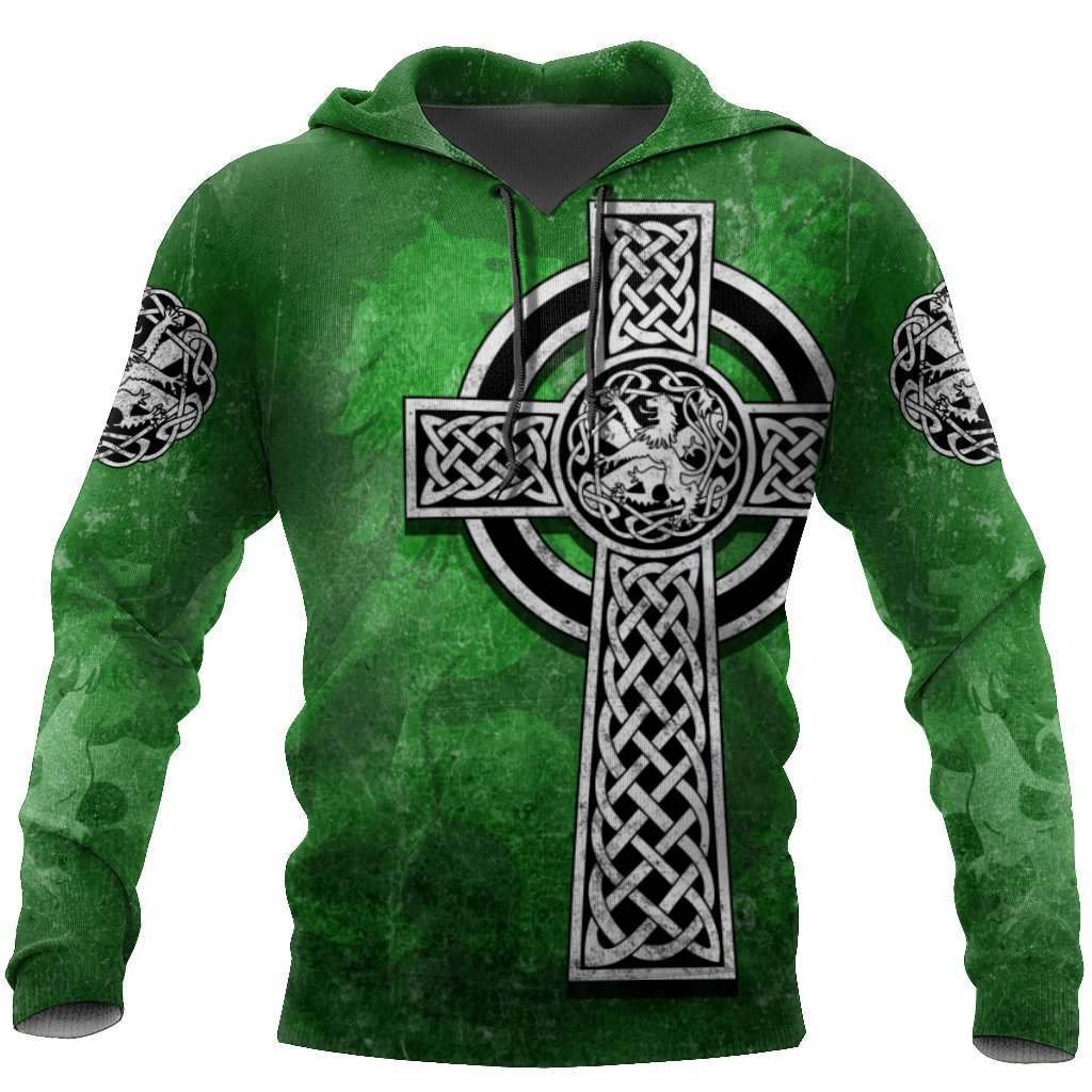 Celtic Cross Lion HAC MP741-Apparel-MP-Hoodie-S-Vibe Cosy™