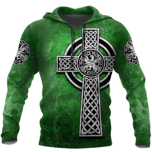 Celtic Cross Lion HAC MP741-Apparel-MP-Hoodie-S-Vibe Cosy™