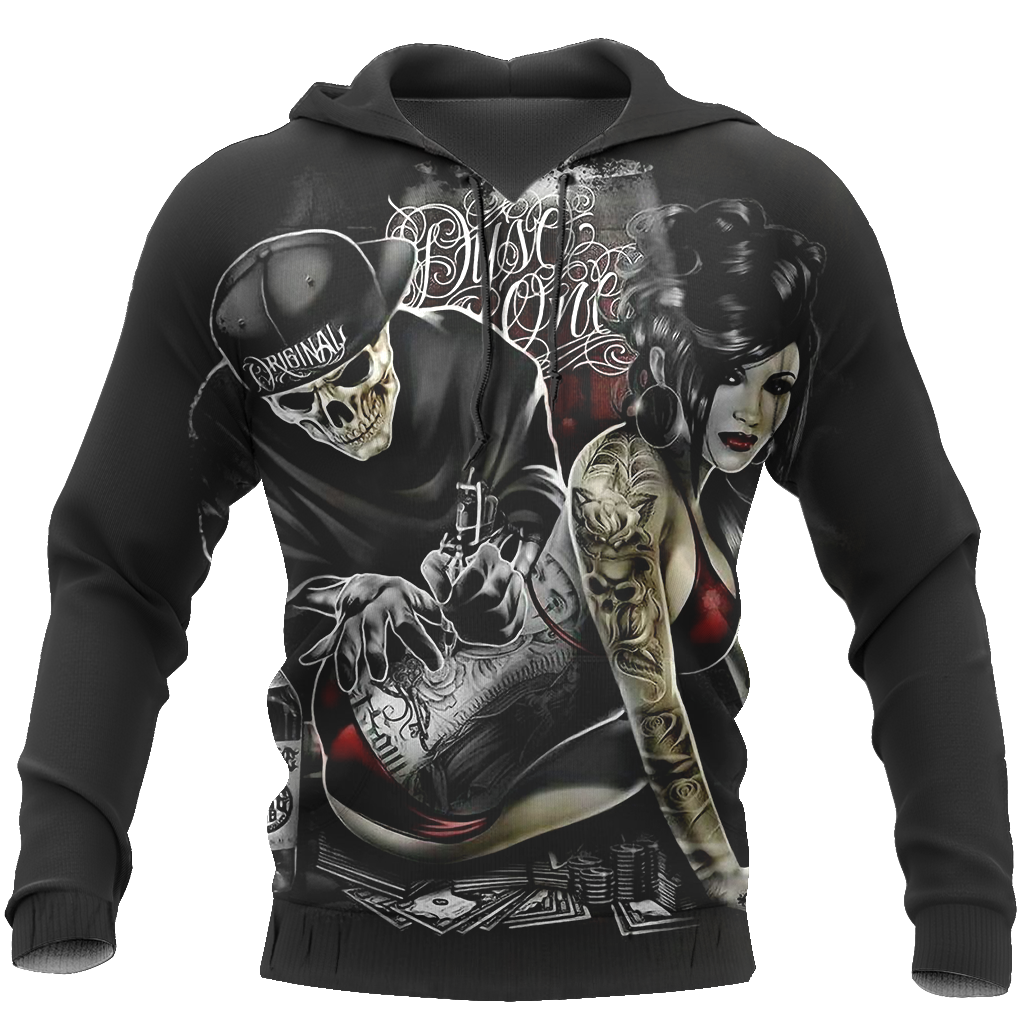Tattoo Is My Life And Skull Is My Love PL214-Apparel-PL8386-Hoodie-S-Vibe Cosy™
