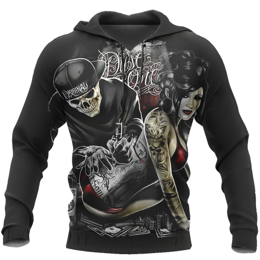Tattoo Is My Life And Skull Is My Love PL214-Apparel-PL8386-Hoodie-S-Vibe Cosy™