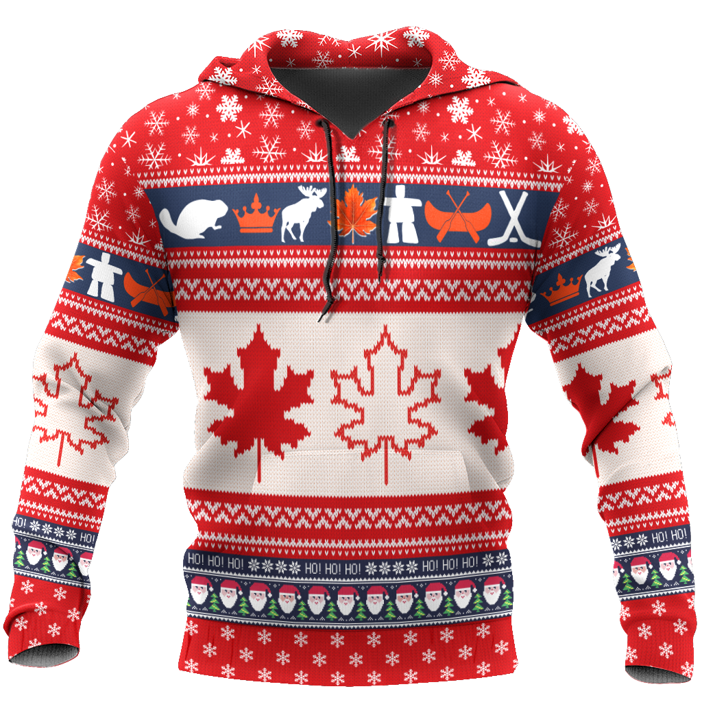 Christmas CANADA Maple Leaf Pi181001-Apparel-NNK-Hoodie-S-Vibe Cosy™