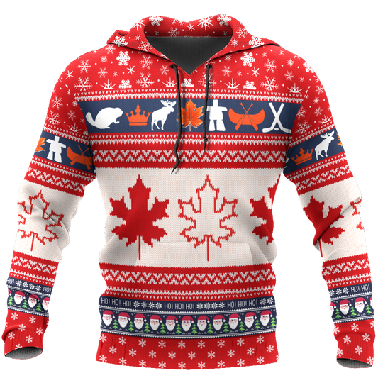 Christmas CANADA Maple Leaf Pi181001-Apparel-NNK-Hoodie-S-Vibe Cosy™