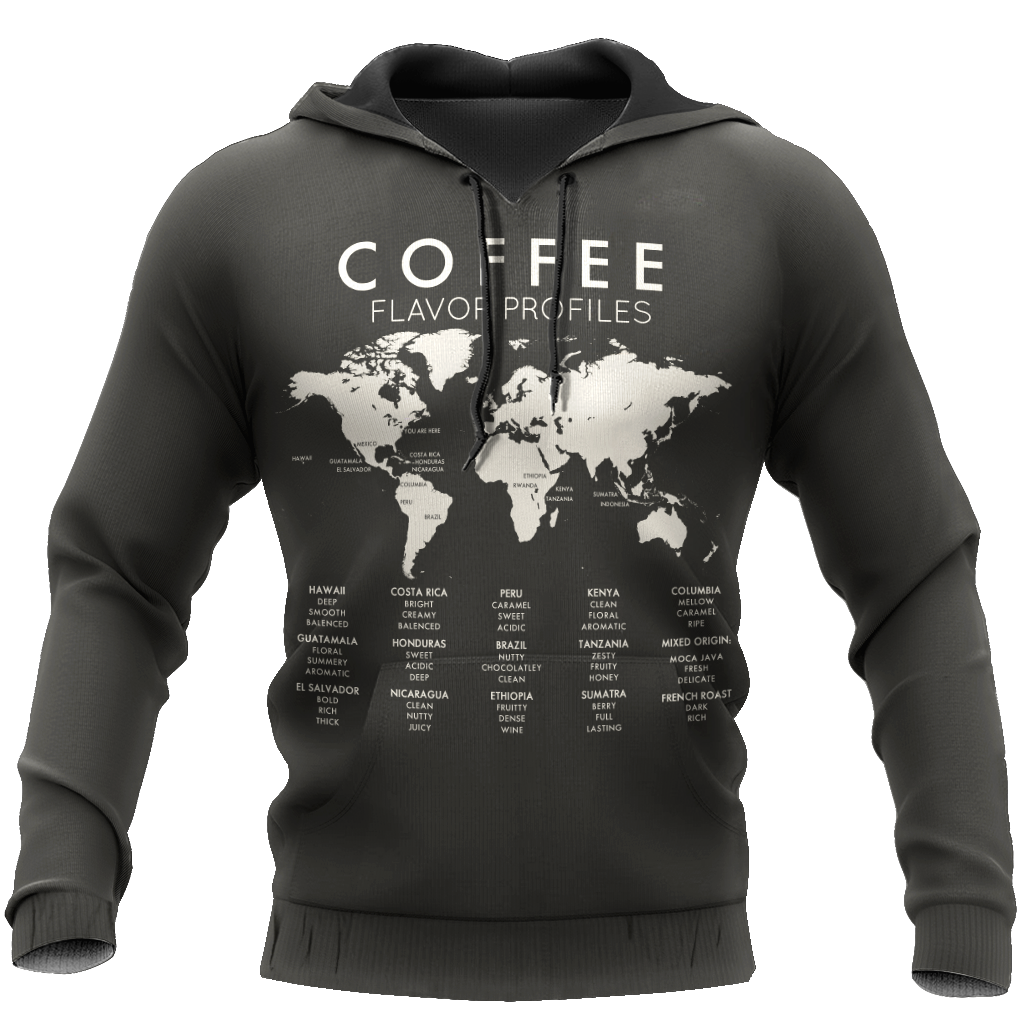 Beautiful Maps Coffee World 3D All Over Printed Differences Between Types Of World Coffee Shirts and Shorts Pi271102 PL-Apparel-PL8386-Hoodie-S-Vibe Cosy™