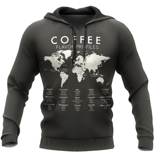 Beautiful Maps Coffee World 3D All Over Printed Differences Between Types Of World Coffee Shirts and Shorts Pi271102 PL-Apparel-PL8386-Hoodie-S-Vibe Cosy™