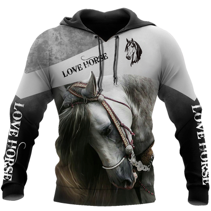 Beautiful Horse 3D All Over Printed shirt for Men and Women Pi070101-Apparel-NNK-Hoodie-S-Vibe Cosy™