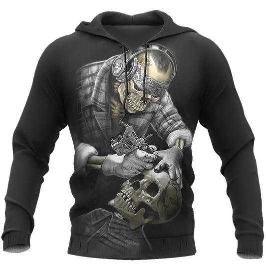 Tattoo Is My Life And Skull Is My Love PL213-Apparel-PL8386-Hoodie-S-Vibe Cosy™
