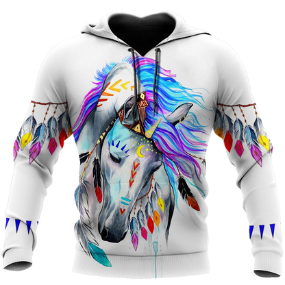 Beautiful Horse 3D All Over Printed shirt for Men and Women Pi060105-Apparel-NNK-Hoodie-S-Vibe Cosy™