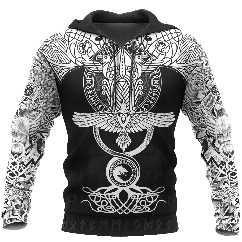 Raven Of Odin All Over Printed AM161001-Apparel-HP Arts-Hoodie-S-Vibe Cosy™