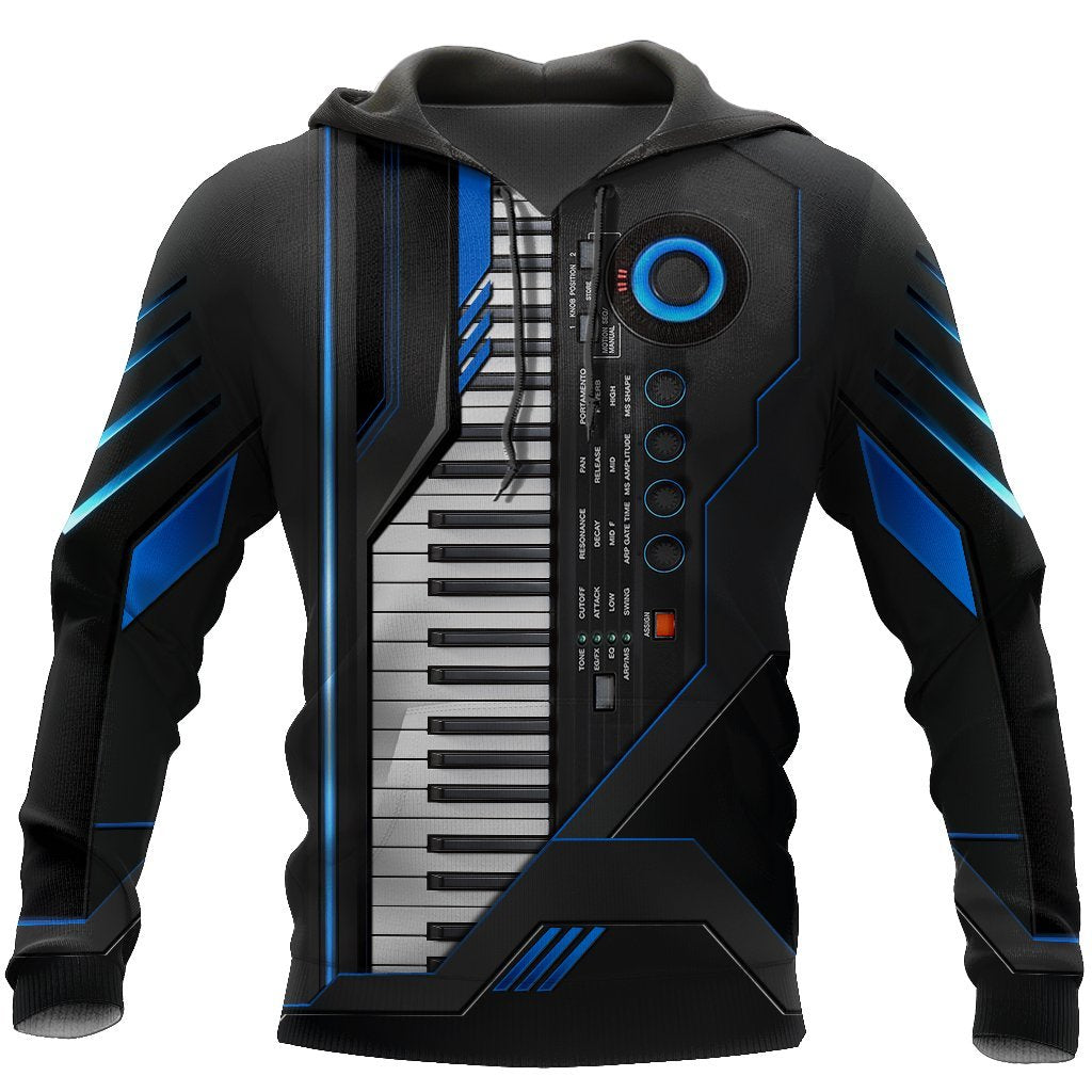 Piano keyboard 3d music hoodie, shirt for men and women HG HAC281101-Apparel-HG-Hoodie-S-Vibe Cosy™