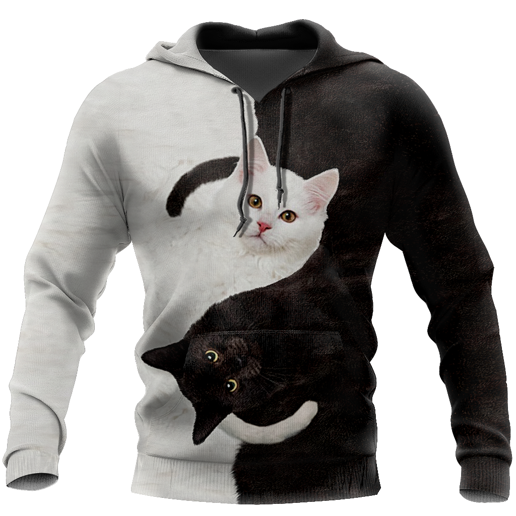 Yin Yang Black & White Cat Hoodie NNKC0-Apparel-NNK-Hoodie-S-Vibe Cosy™