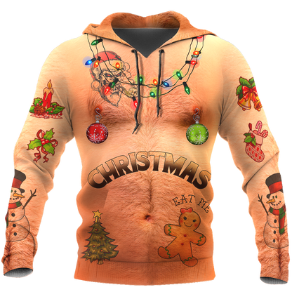 Real Skin Christmas Accessories All Over Printed Pi081001-Apparel-HP Arts-Hoodie-S-Vibe Cosy™