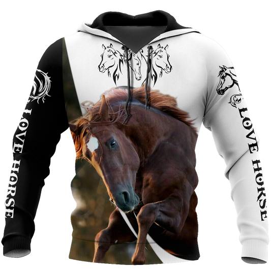 Love Horse 3D All over print for Men and Women shirt Pi030102-Apparel-NNK-Hoodie-S-Vibe Cosy™