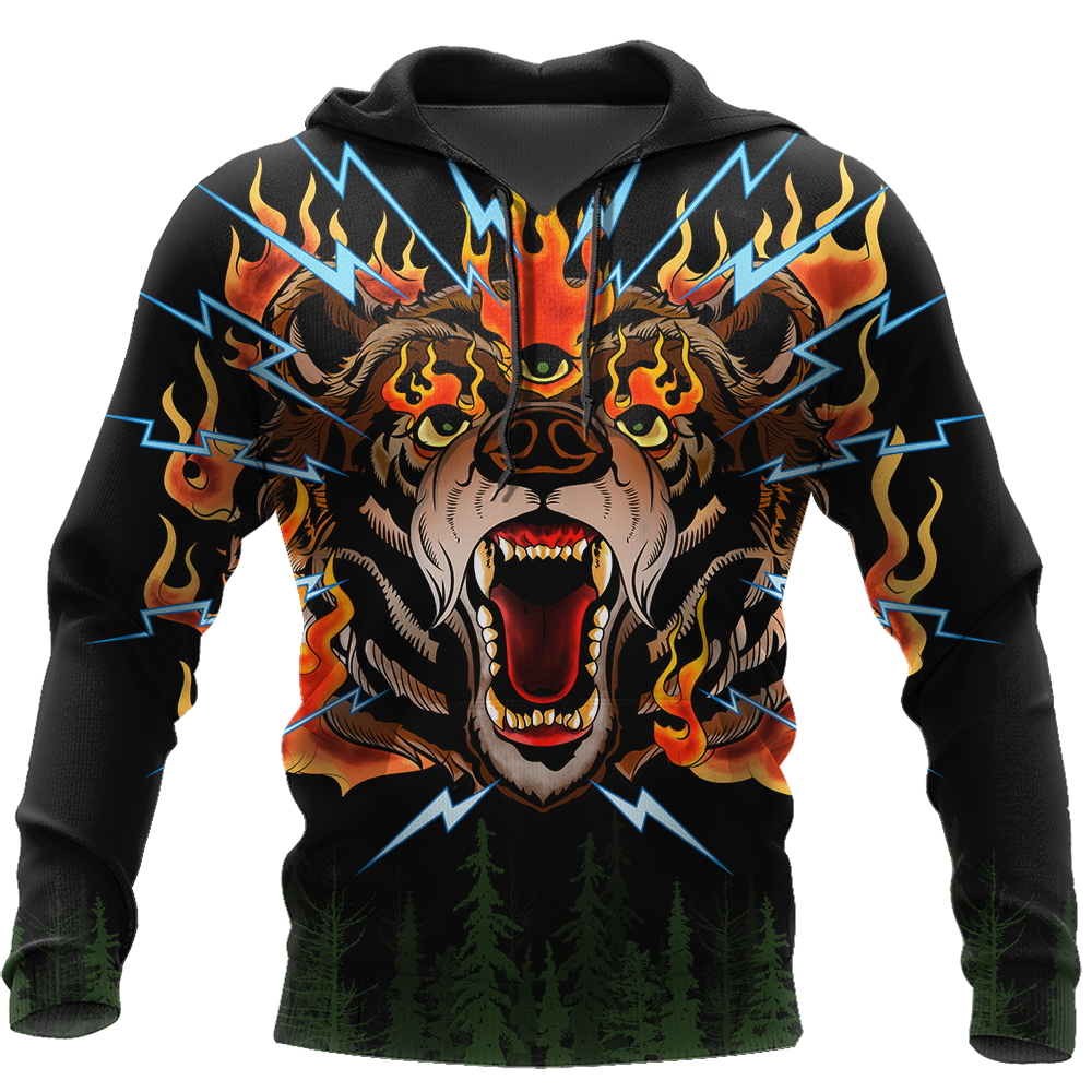 Love Bear Tattoo 3D all over printed shirts for men and women AZ091202 PL-Apparel-PL8386-Hoodie-S-Vibe Cosy™