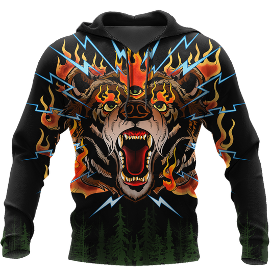 Love Bear Tattoo 3D all over printed shirts for men and women AZ091202 PL-Apparel-PL8386-Hoodie-S-Vibe Cosy™