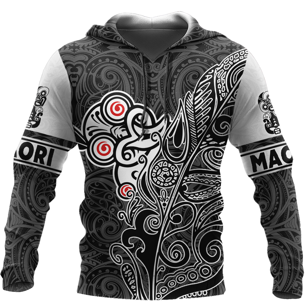 Tiki fern maori hoodie all over printed shirts for men and women AZ301201-Apparel-Huyencass-Hoodie-S-Vibe Cosy™