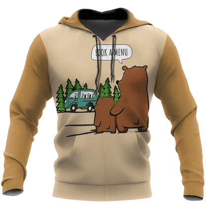 Look A Menu - Camping Bear NNKQ303-Apparel-NNK-Hoodie-S-Vibe Cosy™