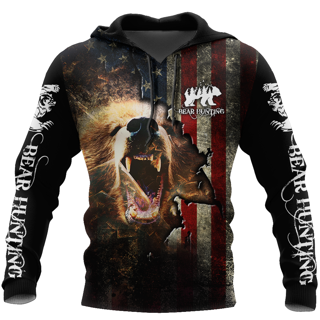 Bear hunter camo 3D all over printed shirts for men and women Pi111202 PL-Apparel-PL8386-Hoodie-S-Vibe Cosy™