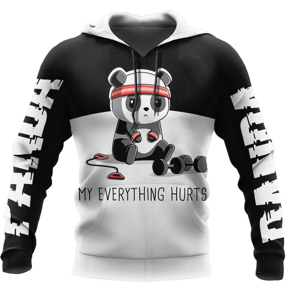 Love Gymmer Panda 3D all over printed shirts for men and women AZ251203 PL-Apparel-PL8386-Hoodie-S-Vibe Cosy™