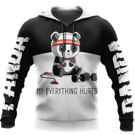 Love Gymmer Panda 3D all over printed shirts for men and women AZ251203 PL-Apparel-PL8386-Hoodie-S-Vibe Cosy™