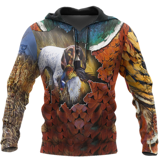 Pheasant GSP Hunting 3D All Over Printed Shirts For Men And Women AZ100102-Apparel-MP-Hoodie-S-Vibe Cosy™