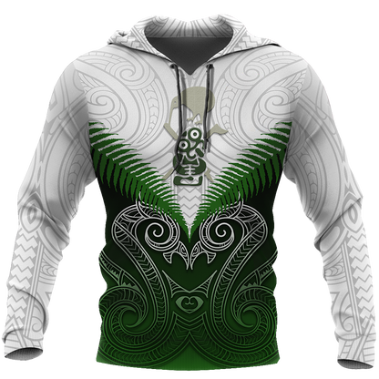 Maori Manaia Hoodie Green Rugby PL165BB-Apparel-PL8386-Hoodie-S-Vibe Cosy™