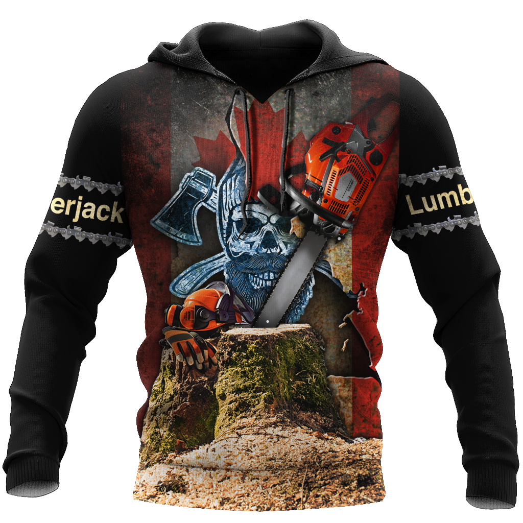 Beautiful Chainsaw Canadian Flag Art 3D All Over Printed Shirts Pi281102-Apparel-MP-Hoodie-S-Vibe Cosy™