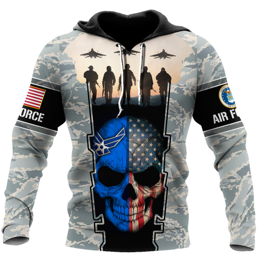 US Air Force skull 3d all over printed for man and women Pi270203 PL-Apparel-PL8386-Hoodie-S-Vibe Cosy™