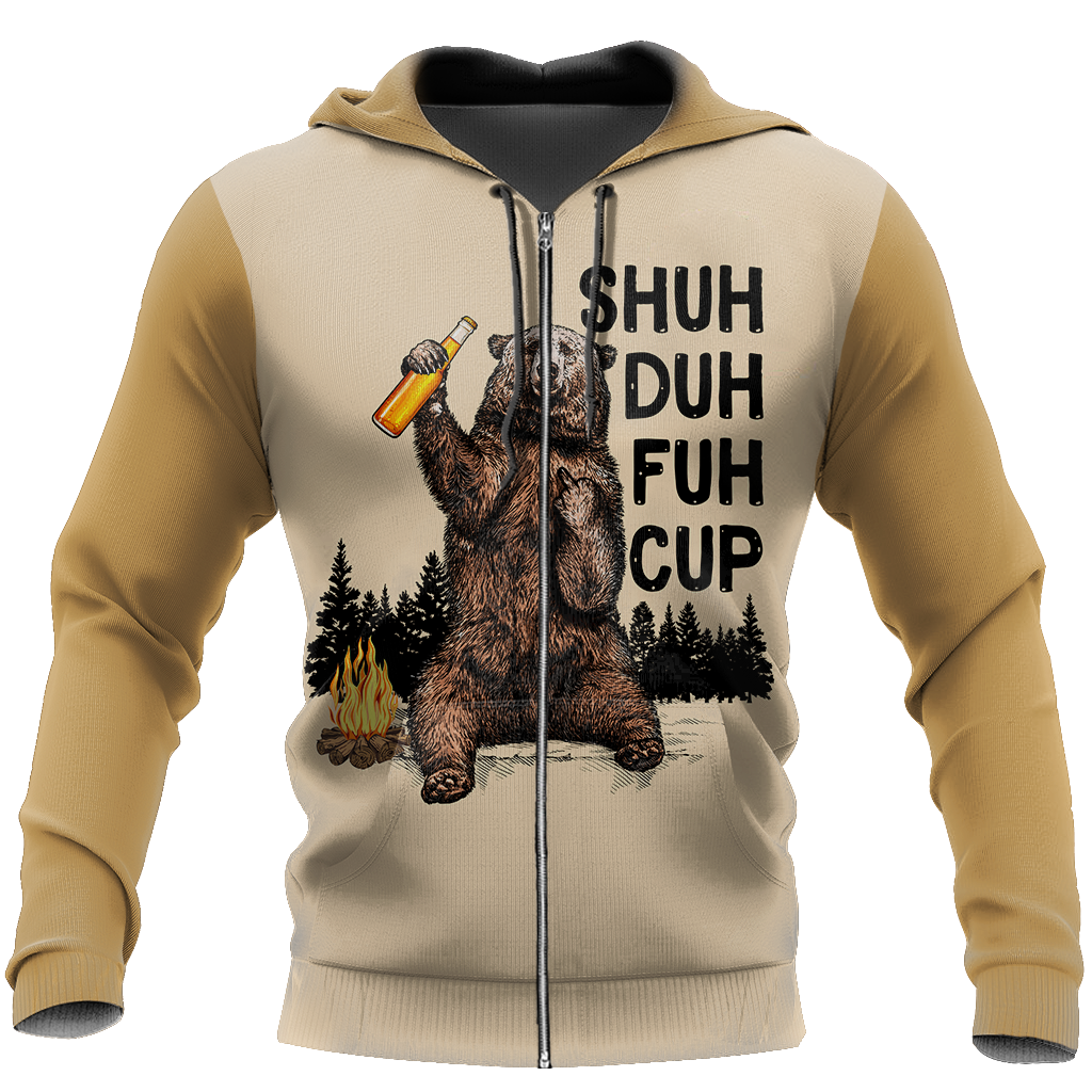 Shuh Duh Fuh Up (Dirty Hand) - Camping Bear B106-Apparel-NNK-Zip-Up Hoodie-S-Vibe Cosy™