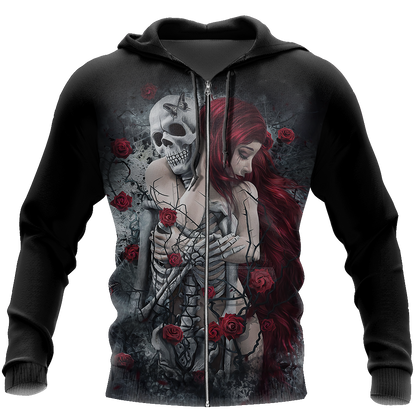 Rider and Skull Is My Life PL205-Apparel-PL8386-Zipped Hoodie-S-Vibe Cosy™