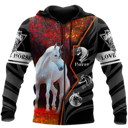 Beautiful Horse 3D All Over Printed shirt for Men and Women Pi040103-Apparel-MP-Zipped Hoodie-S-Vibe Cosy™