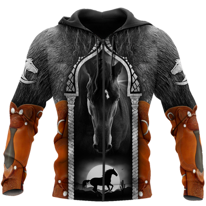 Beautiful Horse 3D All Over Printed shirt for Men and Women Pi080101-Apparel-MP-Zipped Hoodie-S-Vibe Cosy™