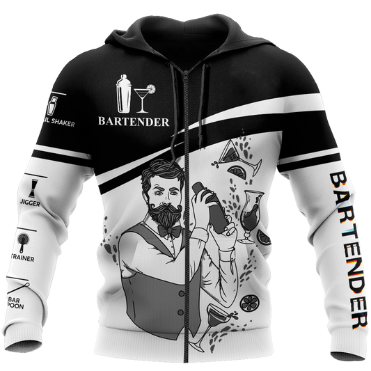 Bartender World 3D All Over Printed Differences Between Types Of World Coffee Shirts and Shorts Pi130101 PL-Apparel-PL8386-zip-up hoodie-S-Vibe Cosy™